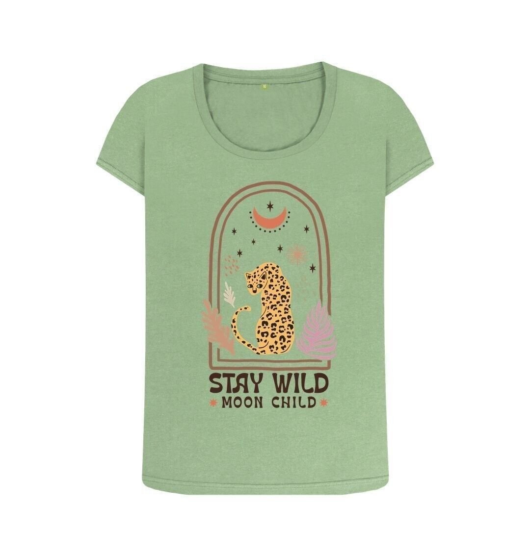 Stay wild moon child scoop neck t-shirt - Trend Tonic
