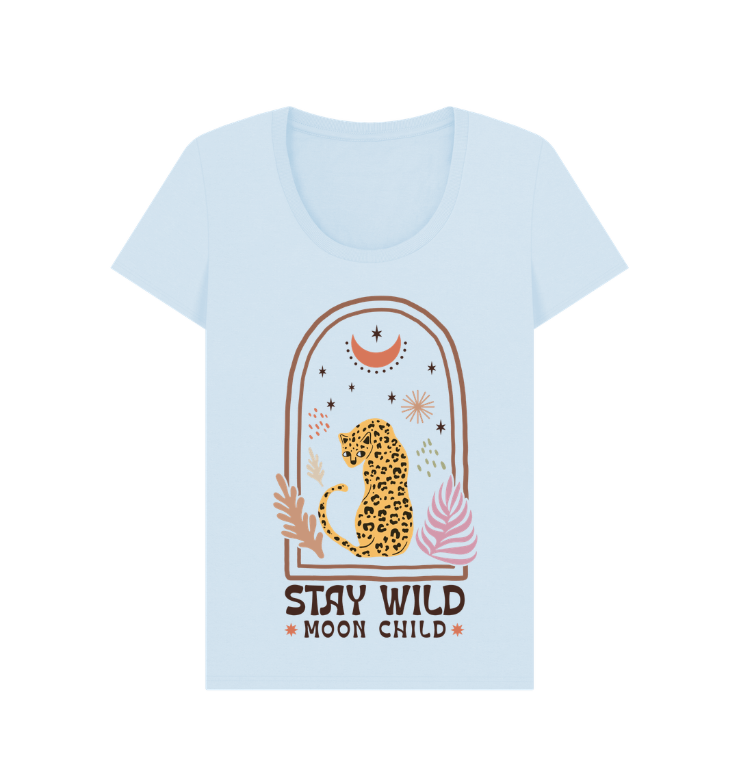 Stay wild moon child scoop neck t-shirt - Trend Tonic