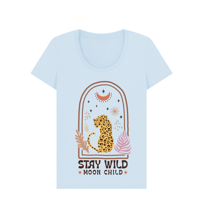 Stay wild moon child scoop neck t-shirt - Trend Tonic