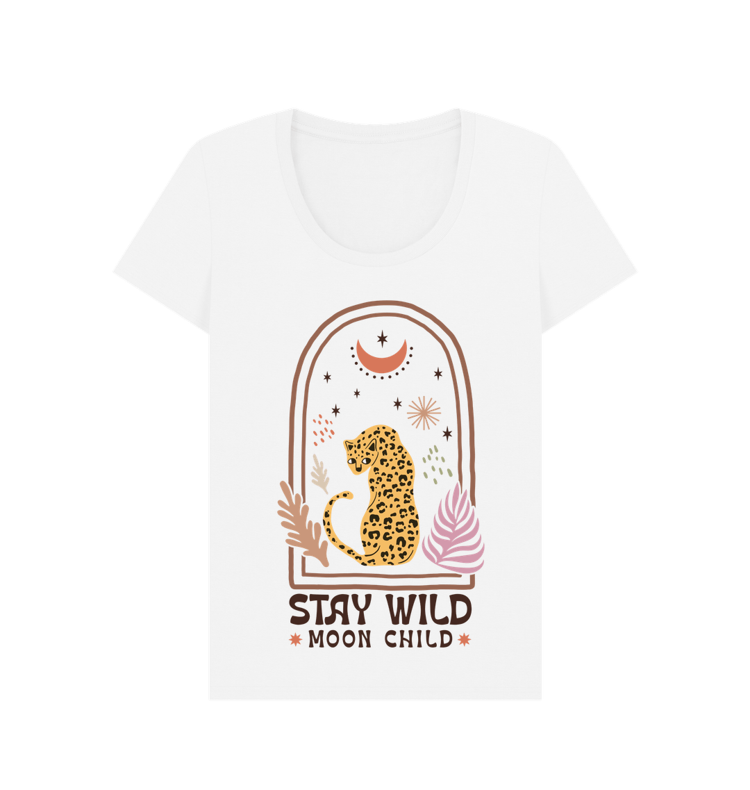 Stay wild moon child scoop neck t-shirt - Trend Tonic