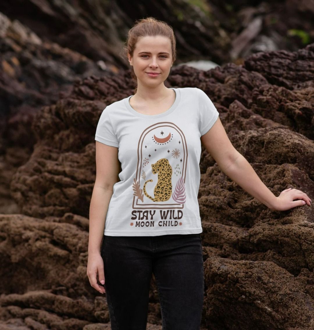 Stay wild moon child scoop neck t-shirt - Trend Tonic