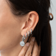Sun and moon hoop charm earrings - Trend Tonic