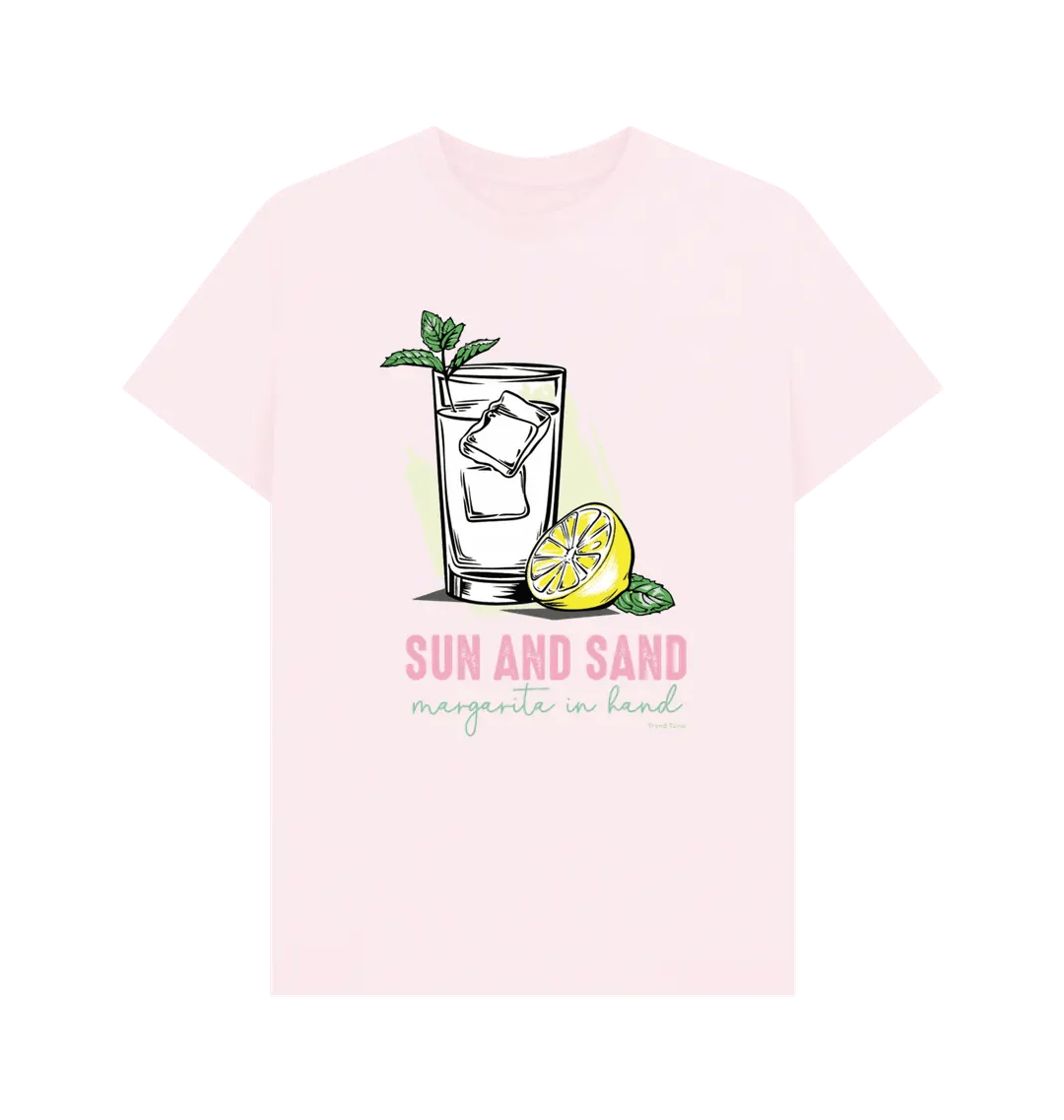Sun and sand, margarita in hand crew neck t-shirt - Trend Tonic