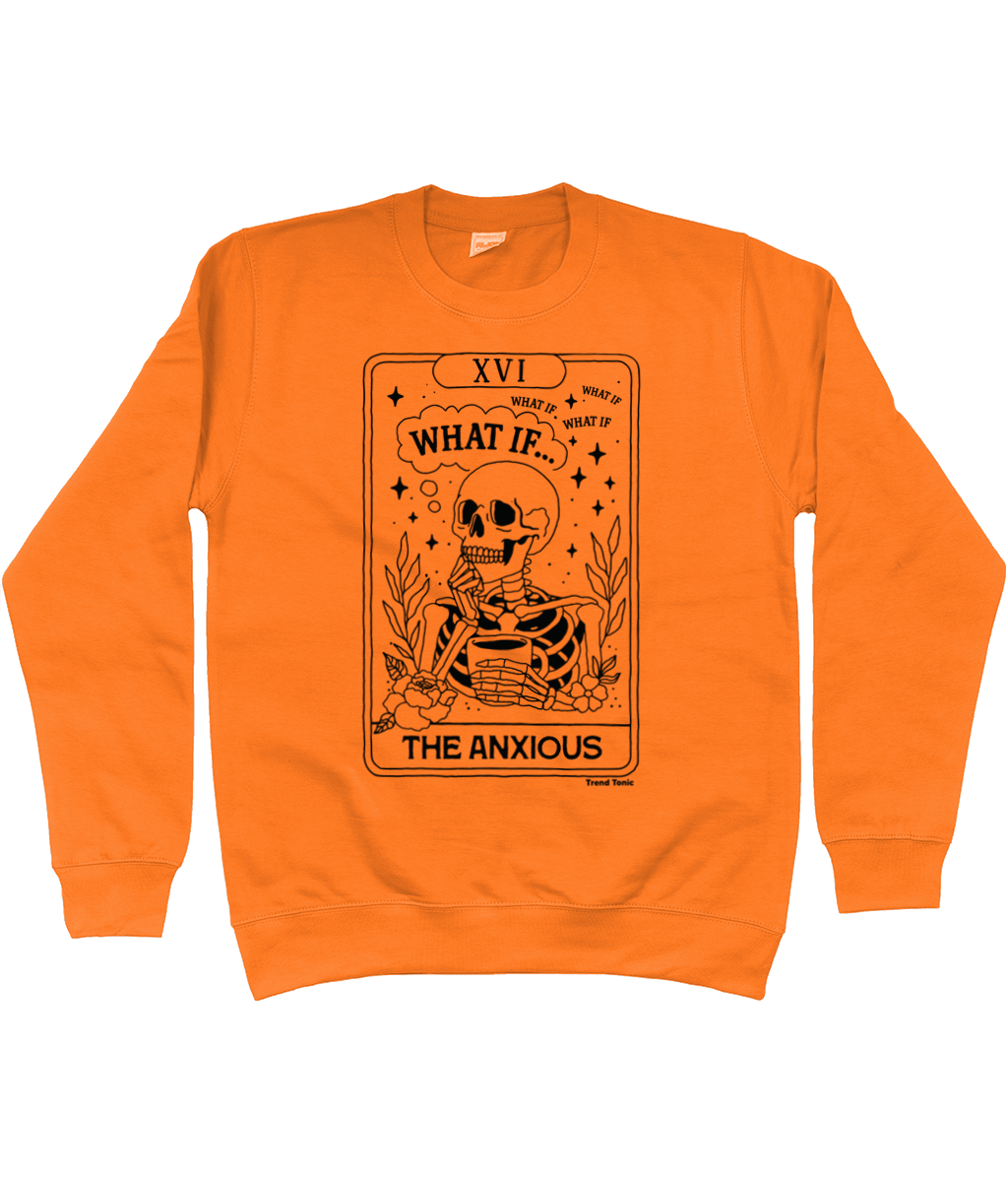 The anxious tarot card skeleton sweatshirt - Trend Tonic