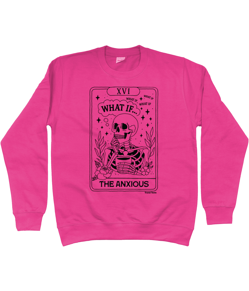 The anxious tarot card skeleton sweatshirt - Trend Tonic