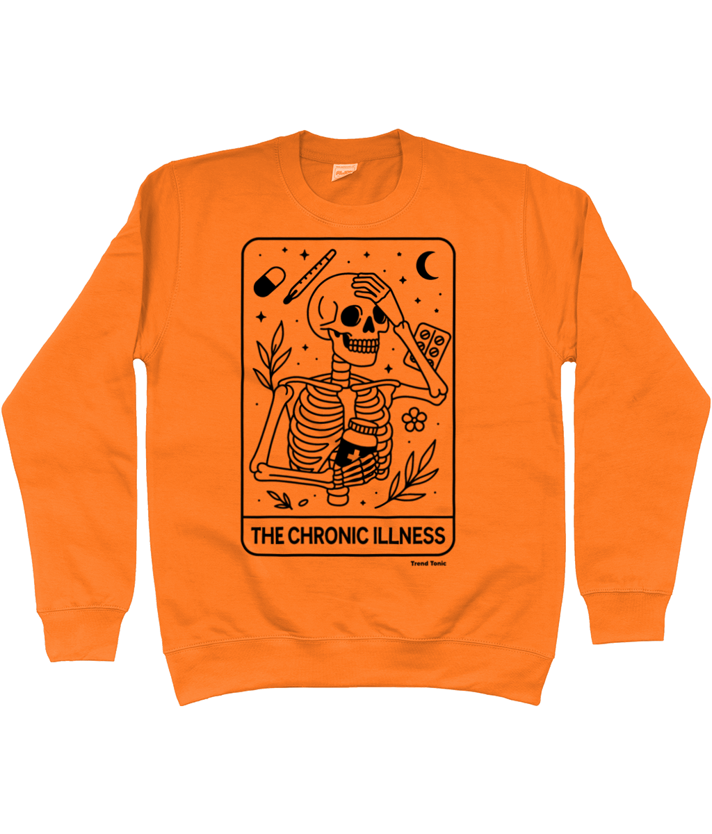 The Chronic Illness skeleton tarot card sweatshirt - Trend Tonic