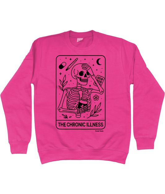The Chronic Illness skeleton tarot card sweatshirt - Trend Tonic