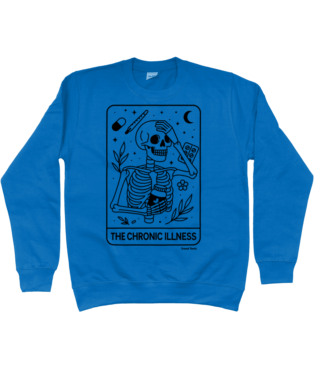 The Chronic Illness skeleton tarot card sweatshirt - Trend Tonic