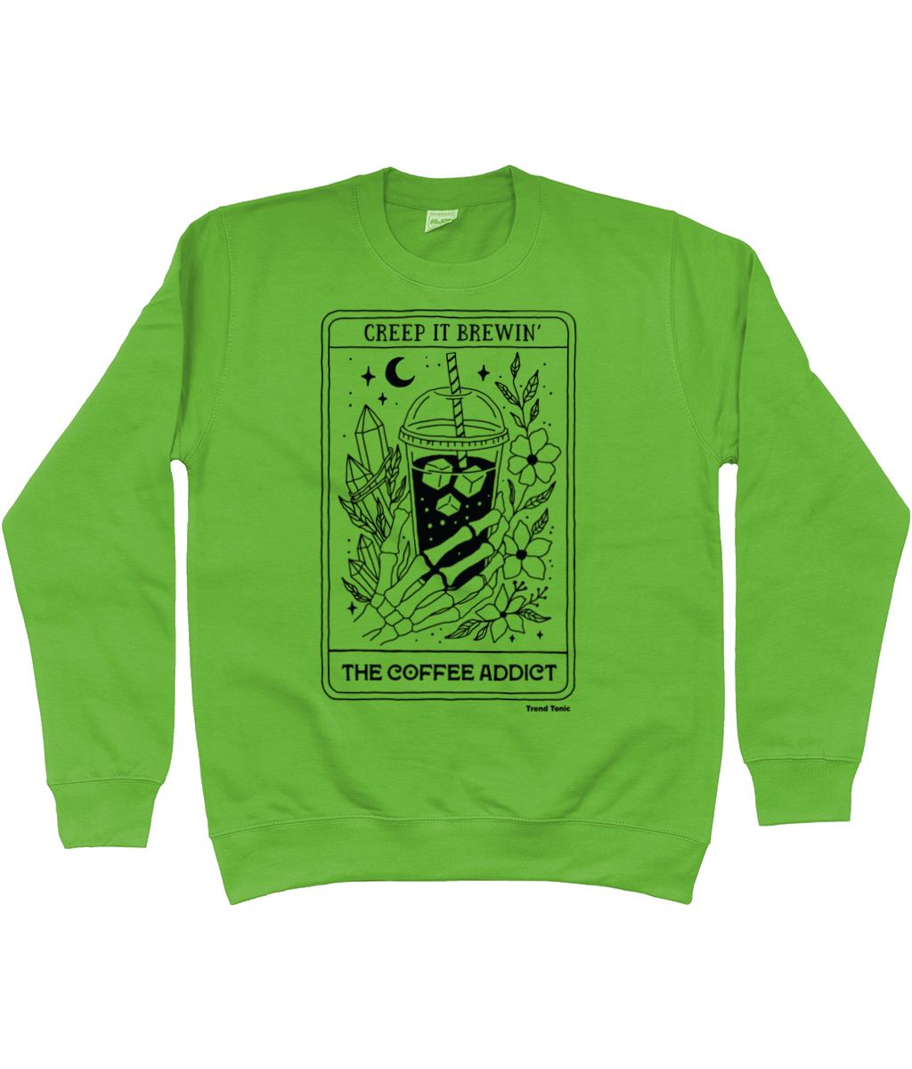 The coffee addict skeleton tarot sweatshirt - Trend Tonic