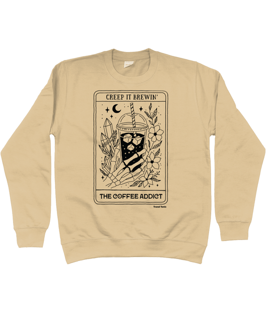 The coffee addict skeleton tarot sweatshirt - Trend Tonic