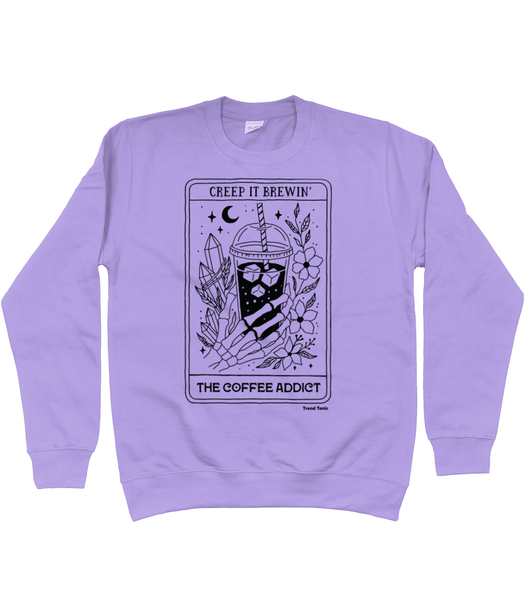 The coffee addict skeleton tarot sweatshirt - Trend Tonic