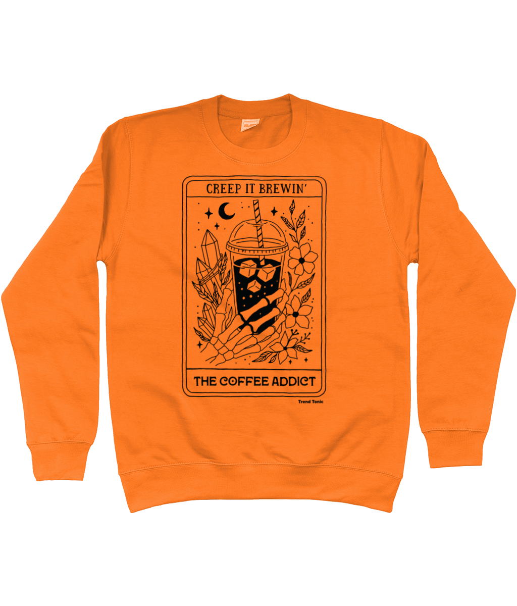 The coffee addict skeleton tarot sweatshirt - Trend Tonic