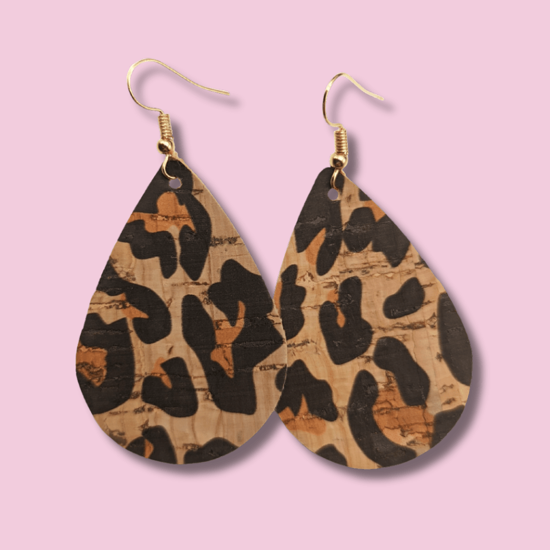 The Gold Go - To cork leather earring set - Trend Tonic