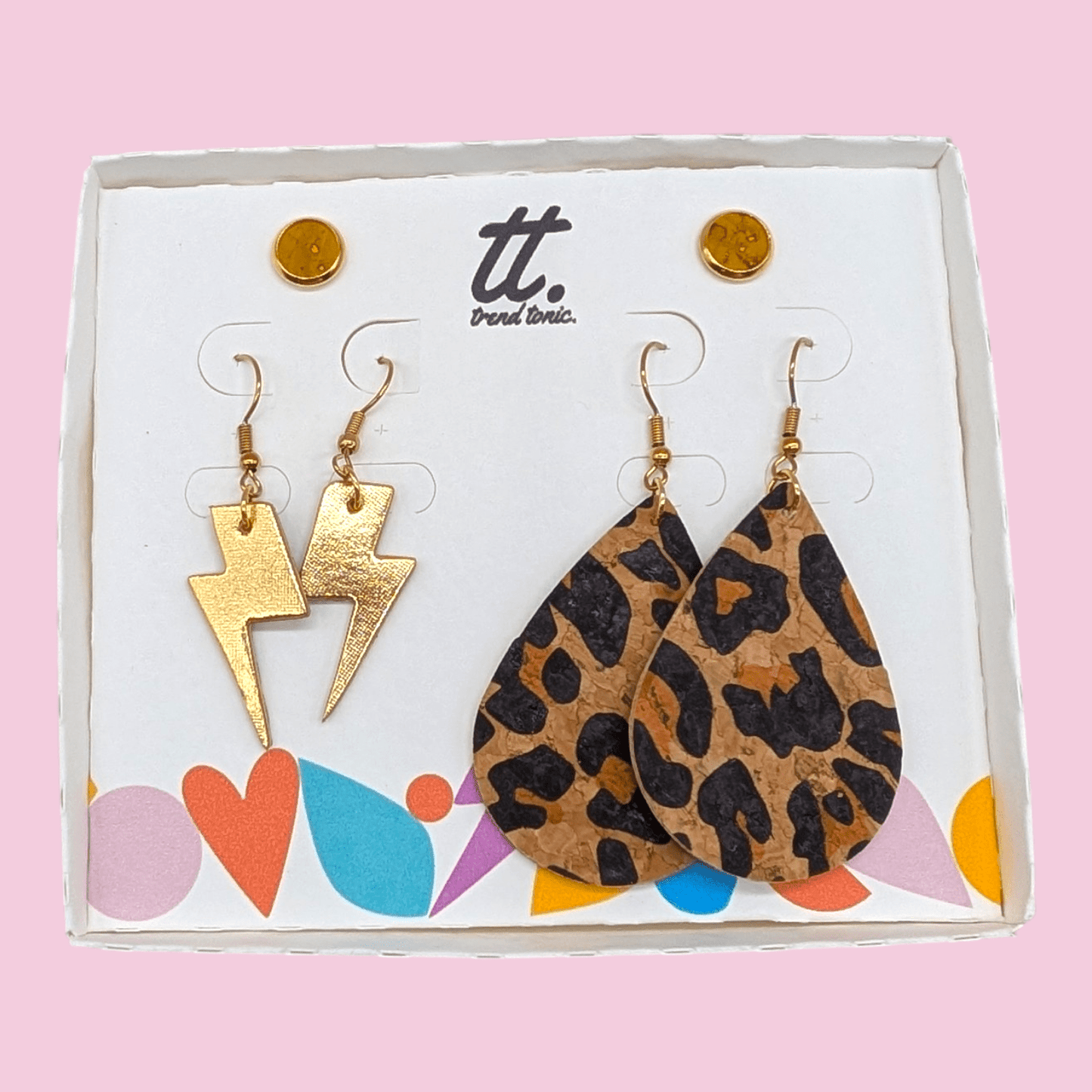 The Gold Go - To cork leather earring set - Trend Tonic