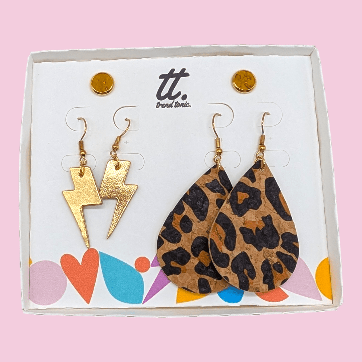 The Gold Go - To cork leather earring set - Trend Tonic
