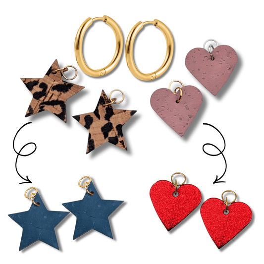 The gold heart & star charm set - Trend Tonic