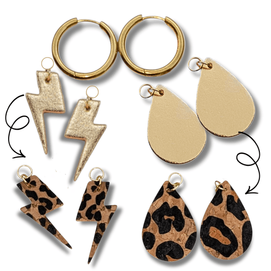 The gold teardrop charm set - Trend Tonic