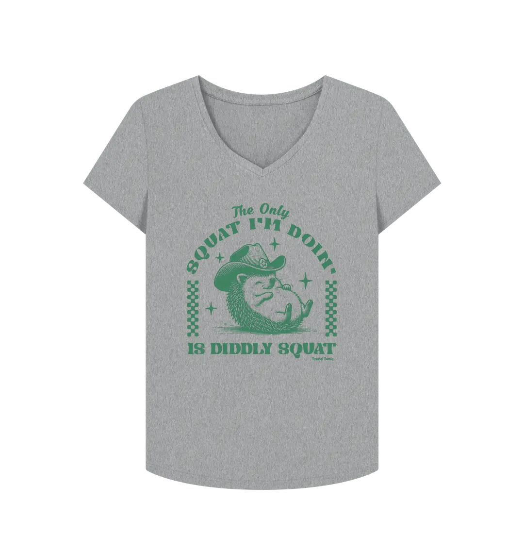 The only squat I'm doing V neck t-shirt - Trend Tonic