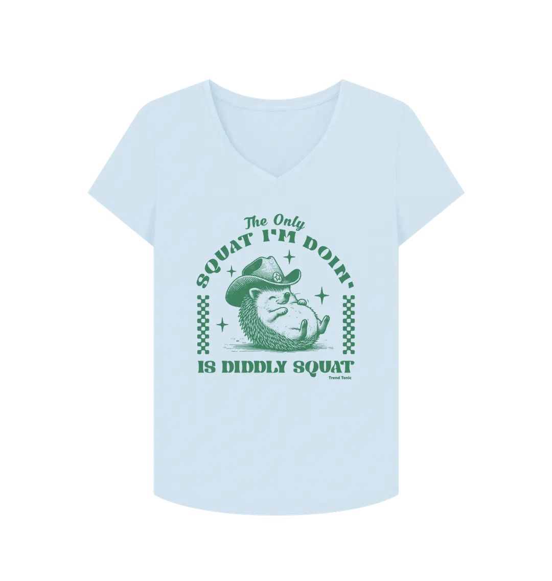 The only squat I'm doing V neck t-shirt - Trend Tonic
