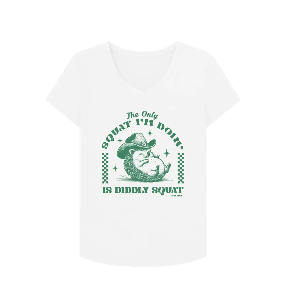 The only squat I'm doing V neck t-shirt - Trend Tonic
