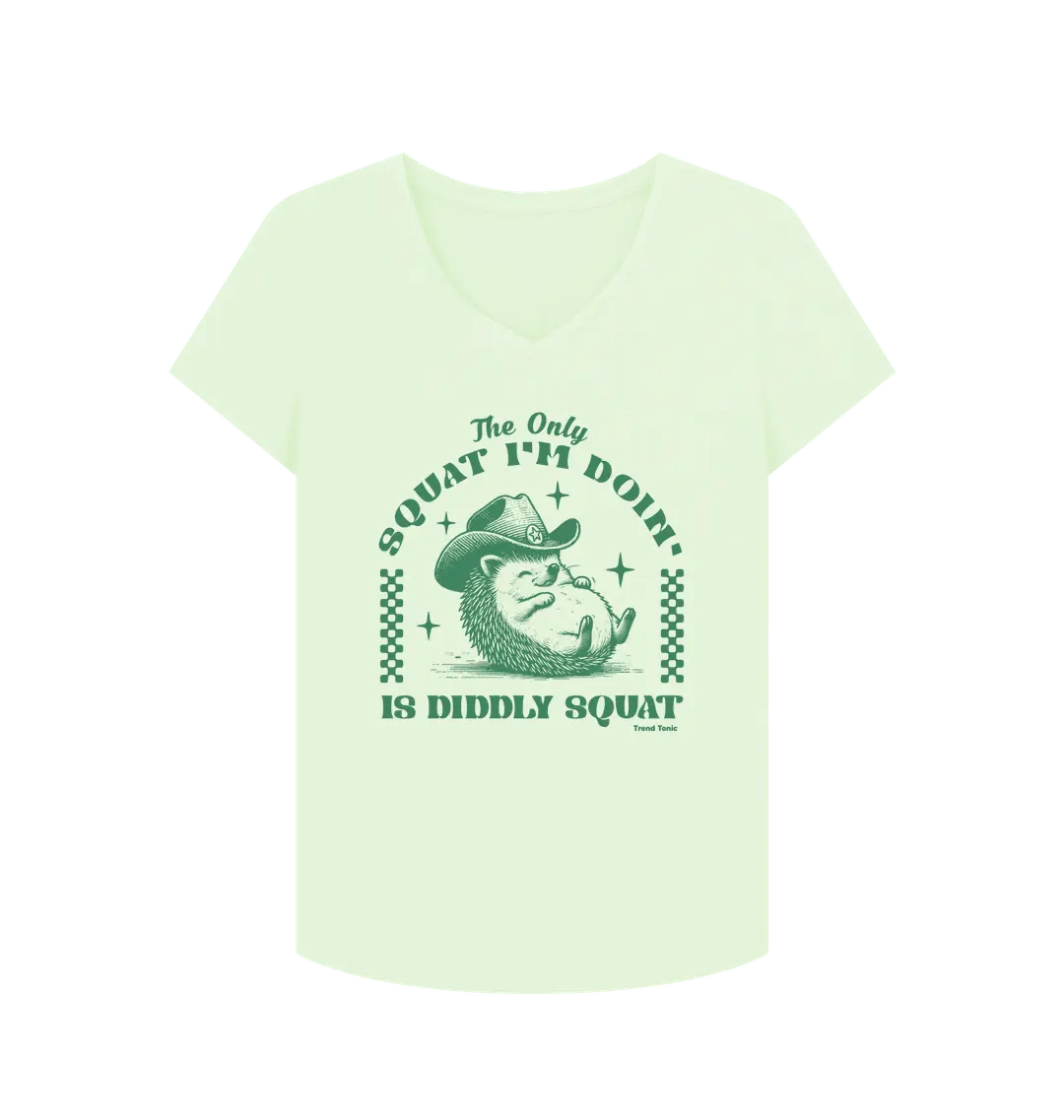 The only squat I'm doing V neck t-shirt - Trend Tonic