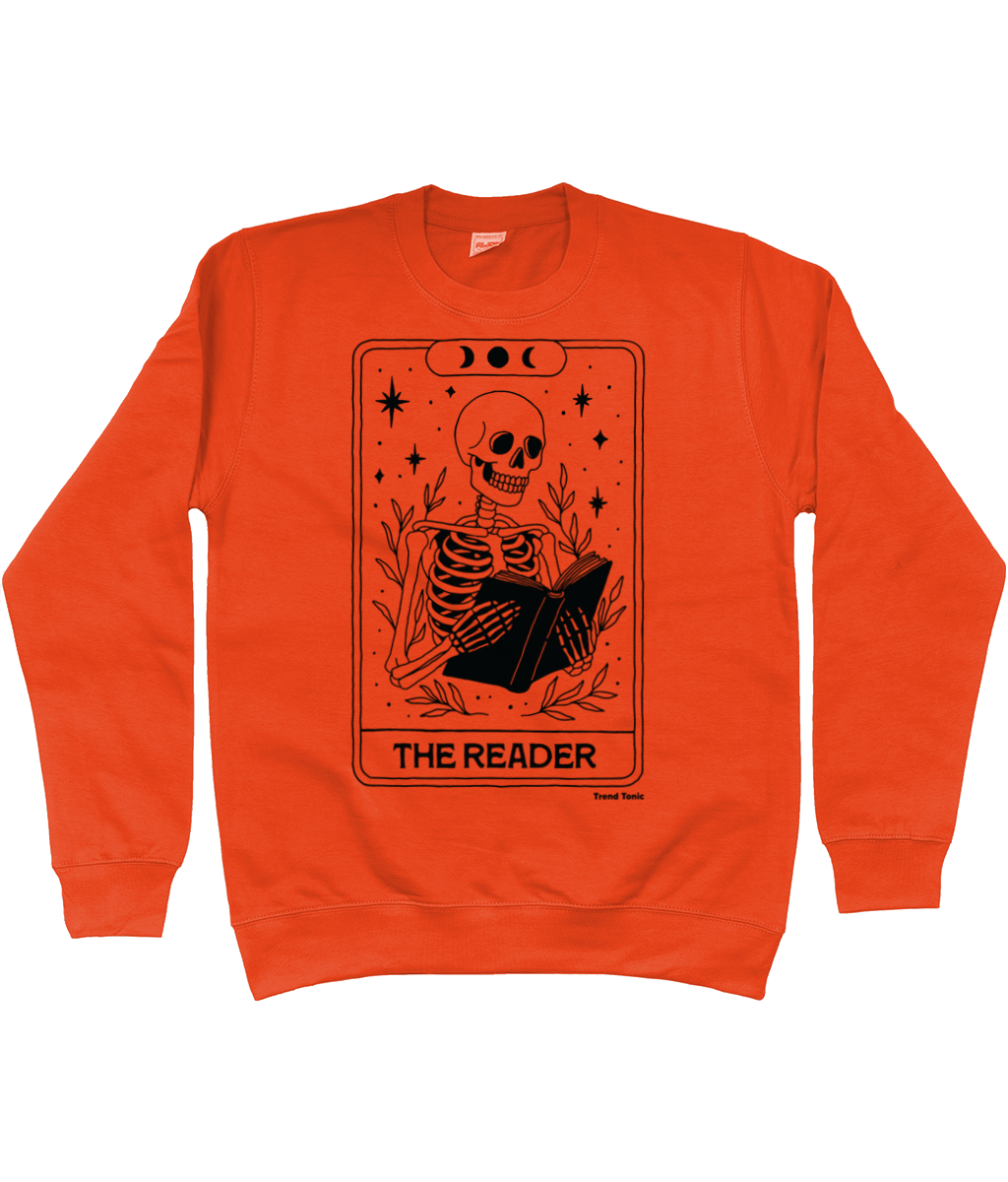 The reader skeleton tarot sweatshirt - Trend Tonic