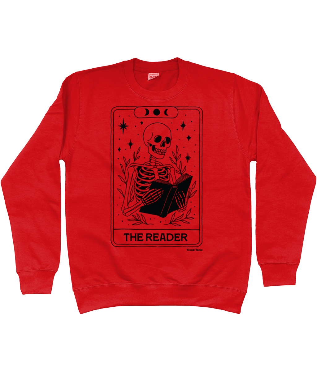 The reader skeleton tarot sweatshirt - Trend Tonic