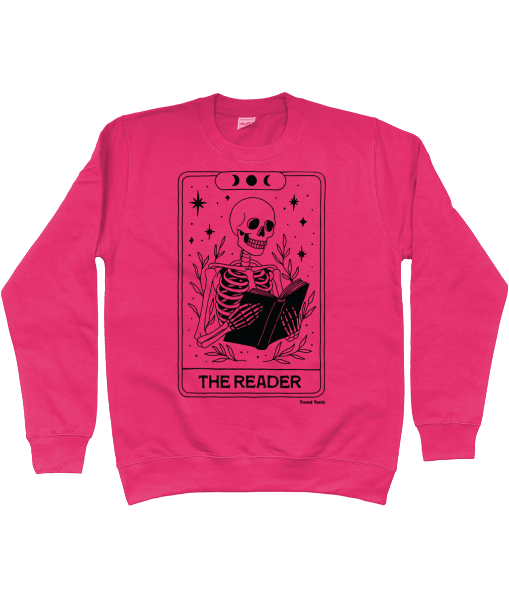 The reader skeleton tarot sweatshirt - Trend Tonic