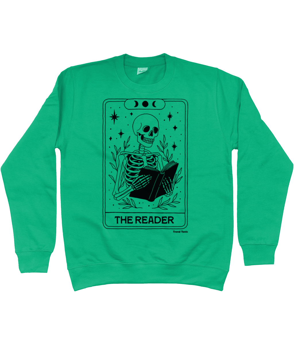 The reader skeleton tarot sweatshirt - Trend Tonic
