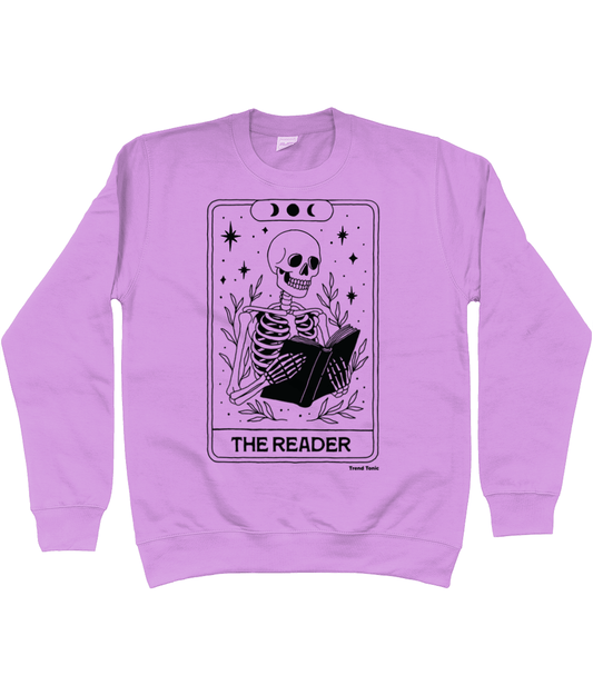 The reader skeleton tarot sweatshirt - Trend Tonic