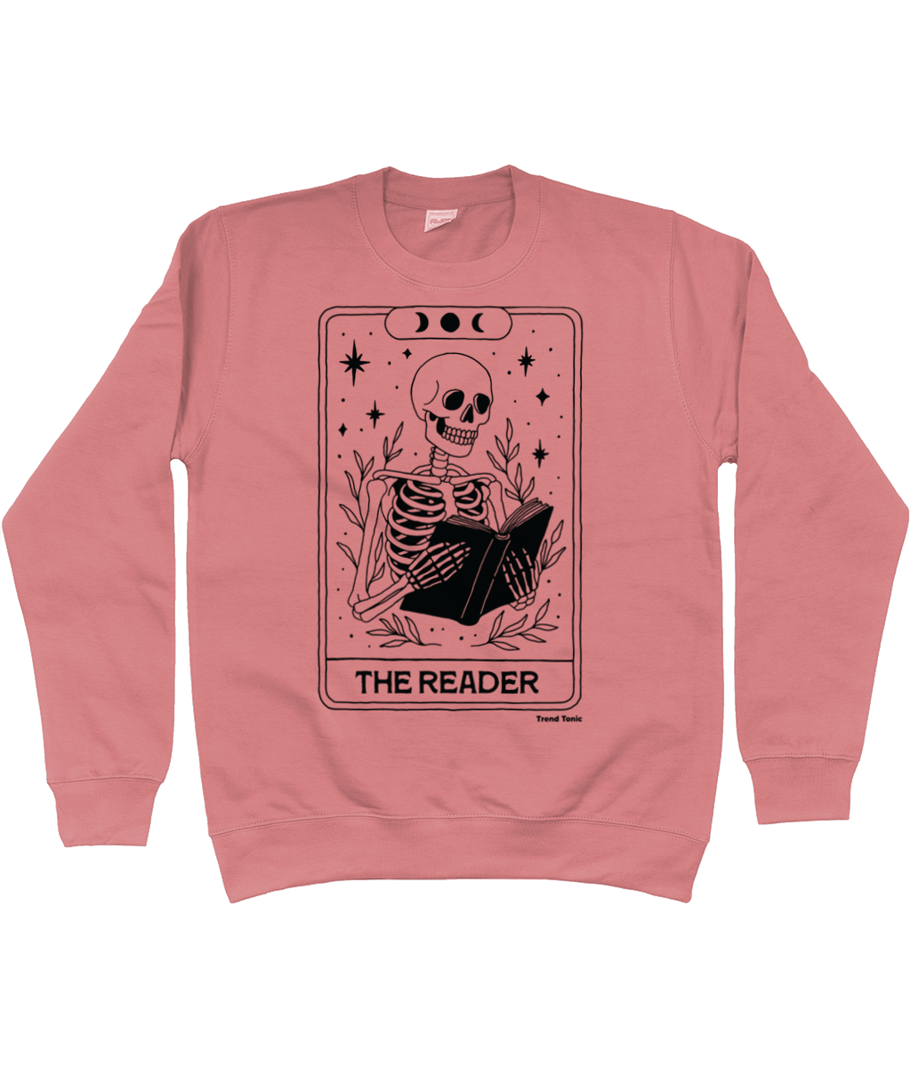 The reader skeleton tarot sweatshirt - Trend Tonic