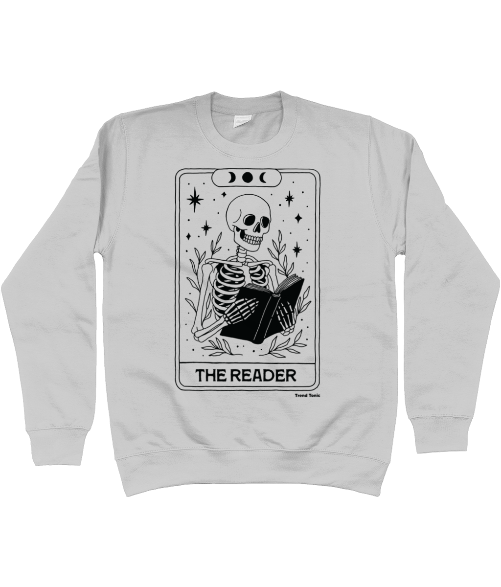 The reader skeleton tarot sweatshirt - Trend Tonic