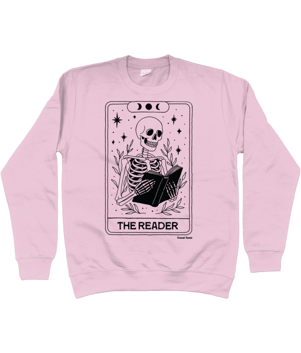 The reader skeleton tarot sweatshirt - Trend Tonic