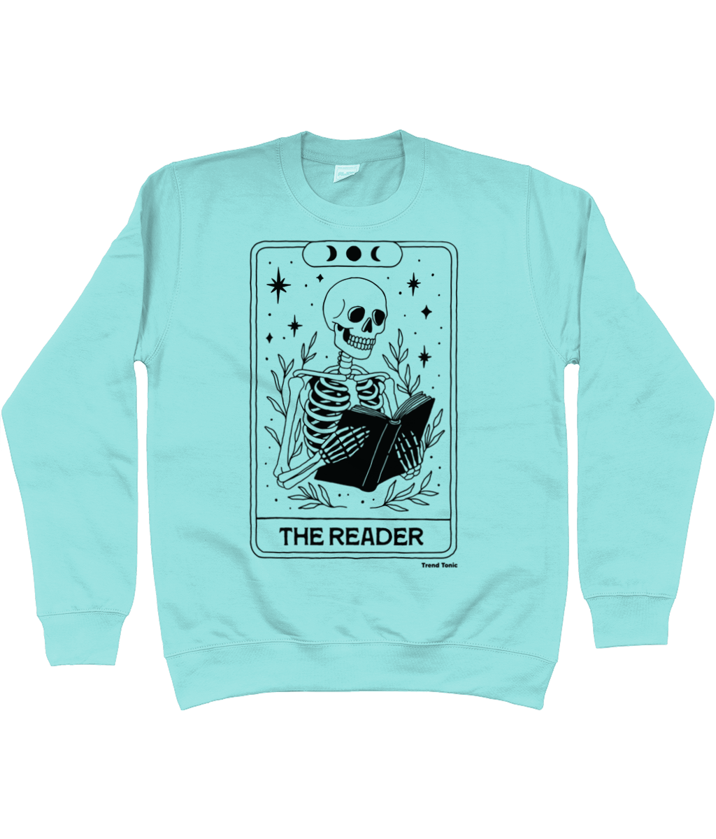 The reader skeleton tarot sweatshirt - Trend Tonic