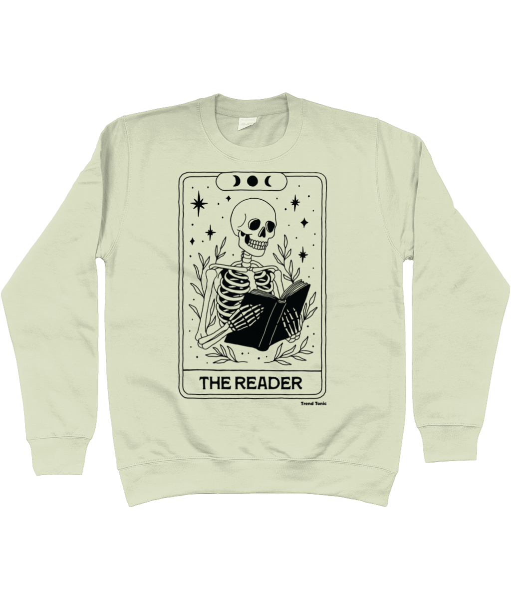 The reader skeleton tarot sweatshirt - Trend Tonic