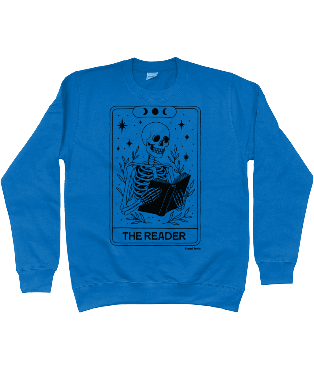 The reader skeleton tarot sweatshirt - Trend Tonic