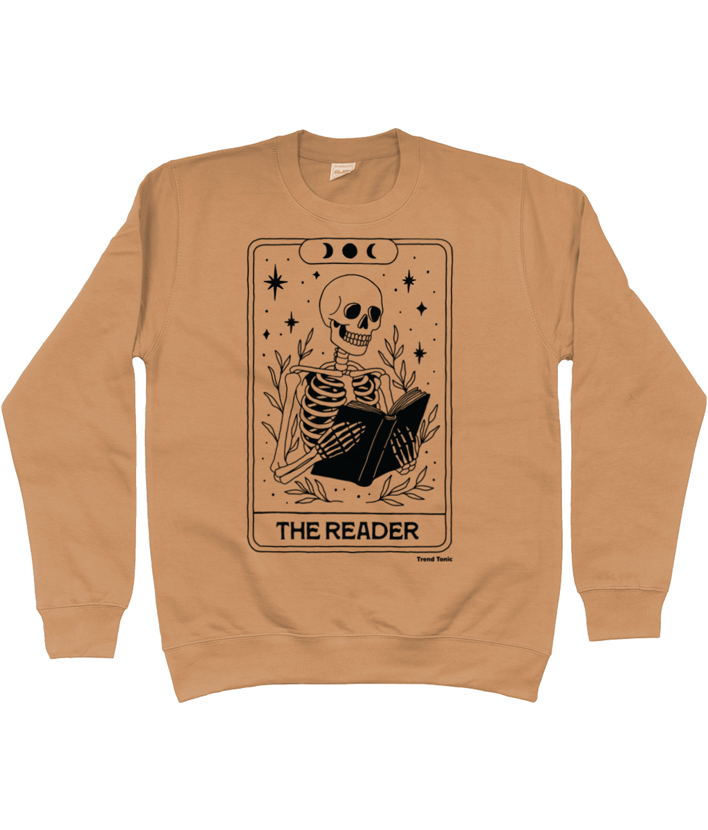 The reader skeleton tarot sweatshirt - Trend Tonic