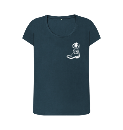 Denim Blue Printed T-shirt Front