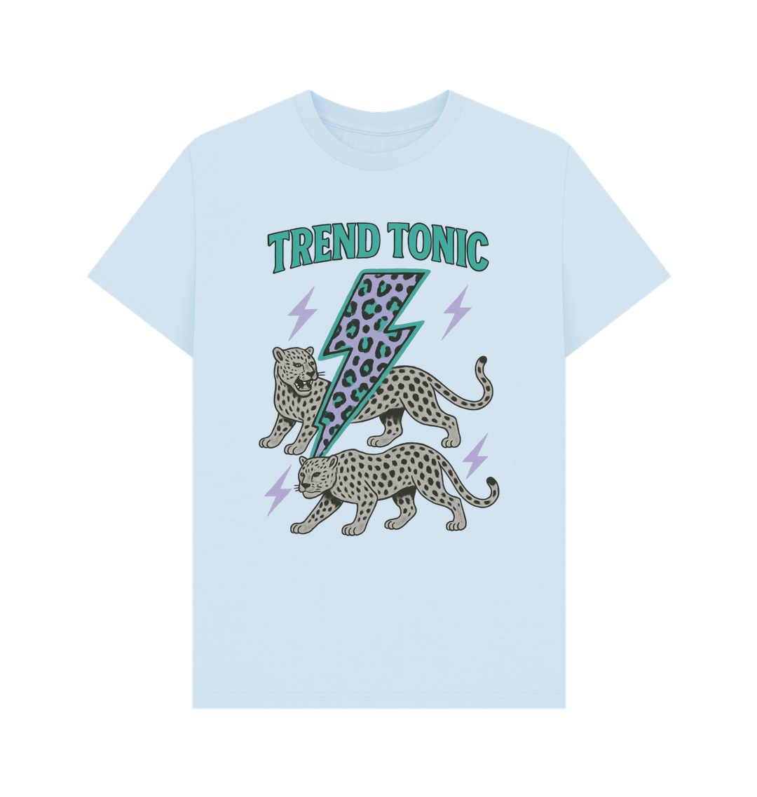 Trend Tonic cool leopard lightning bolt crew neck t-shirt - Trend Tonic