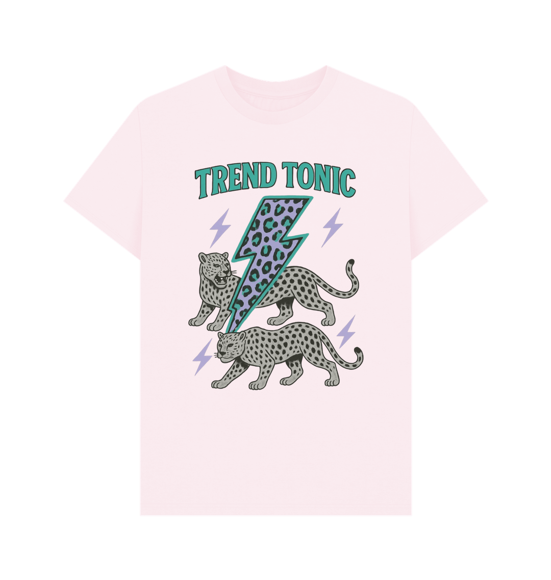 Trend Tonic cool leopard lightning bolt crew neck t-shirt - Trend Tonic
