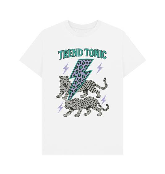 Trend Tonic cool leopard lightning bolt crew neck t-shirt - Trend Tonic
