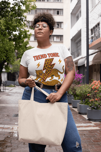 Trend Tonic leopard lightning bolt crew neck t-shirt - Trend Tonic