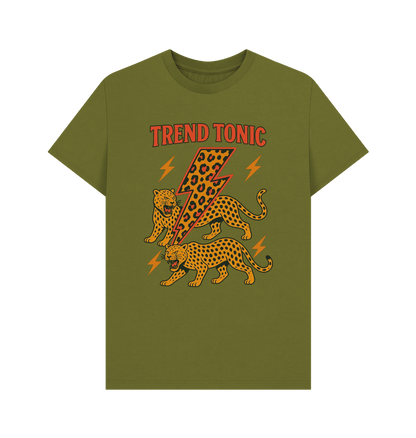 Trend Tonic leopard lightning bolt crew neck t-shirt - Trend Tonic