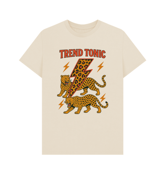 Trend Tonic leopard lightning bolt crew neck t-shirt - Trend Tonic