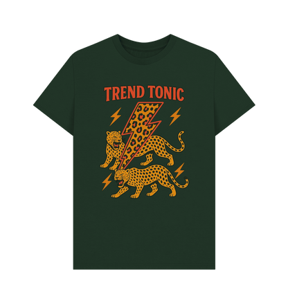 Trend Tonic leopard lightning bolt crew neck t-shirt - Trend Tonic