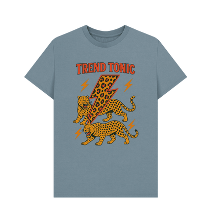 Trend Tonic leopard lightning bolt crew neck t-shirt - Trend Tonic