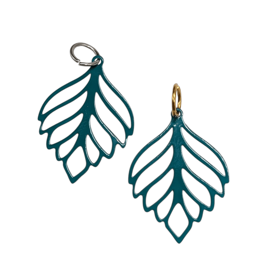 Turquoise leaf charms - Trend Tonic