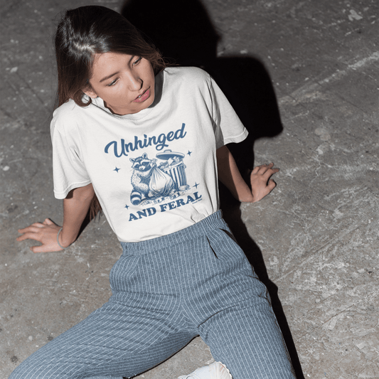 Unhinged and feral crew neck t-shirt - Trend Tonic