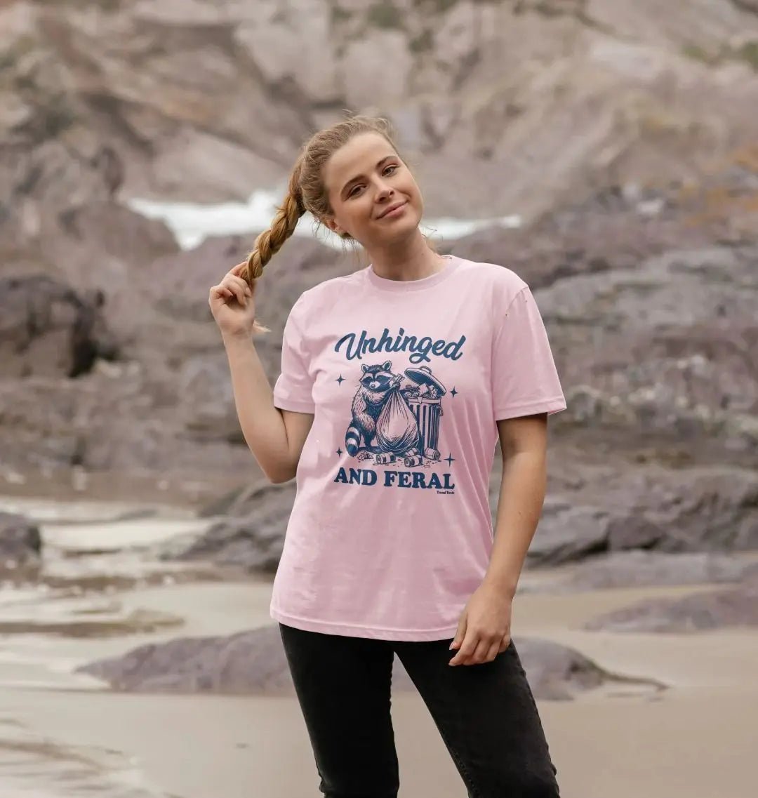 Unhinged and feral crew neck t-shirt - Trend Tonic