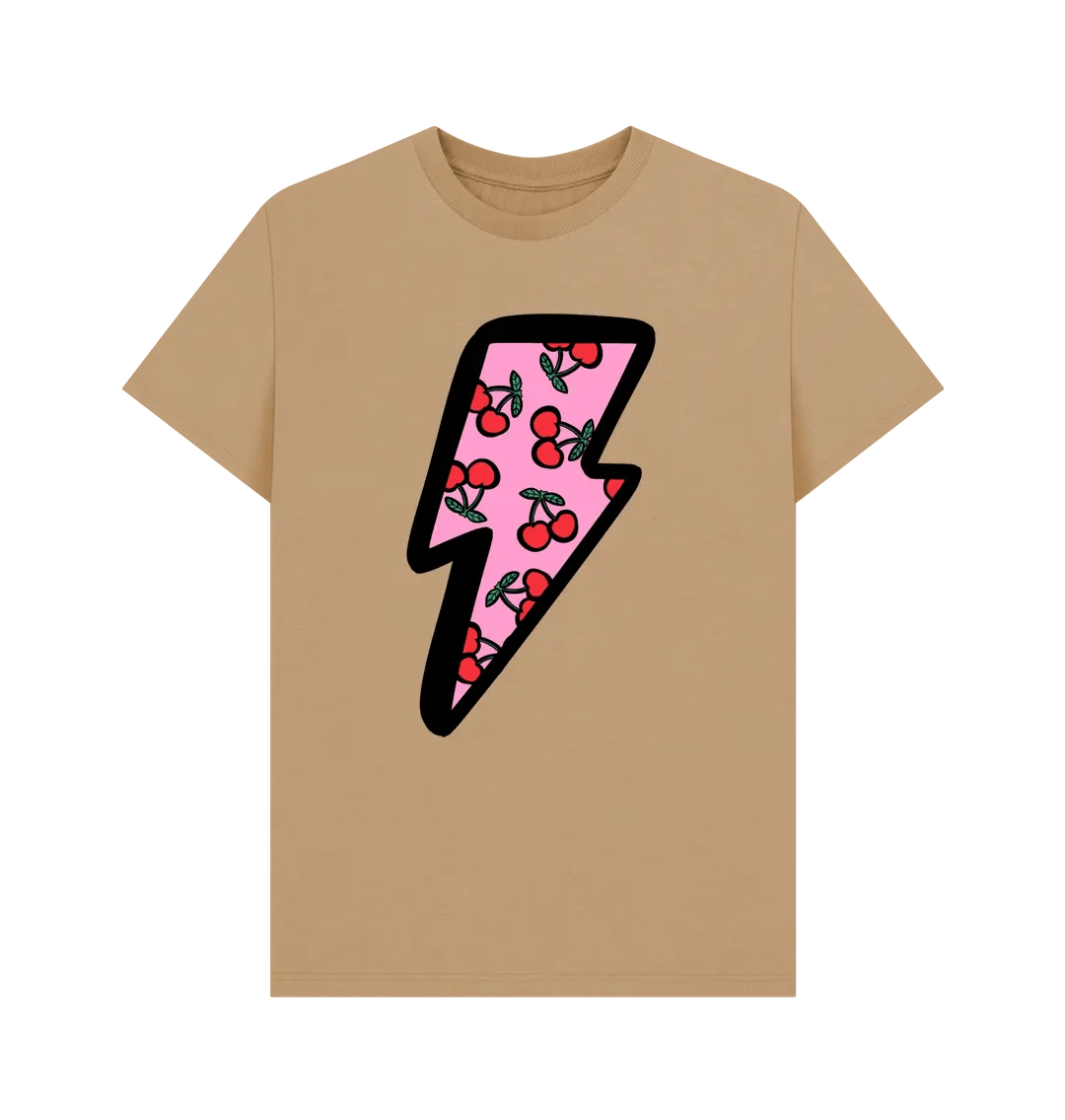 Very cherry lightning bolt crew neck t-shirt - Trend Tonic